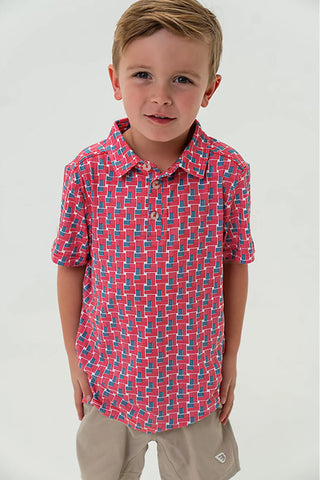 Burlebo Youth Performance Polo-American Flag