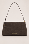 Orin Twist Lock Small Shoulder Bitter Chocolate Suedette