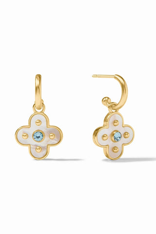 Julie Vos Colette Hoop & Charm Earrings