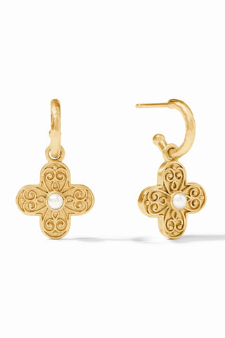 Julie Vos Corinth Hoop & Charm Earring