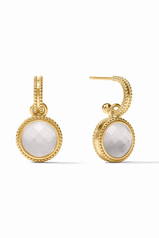 Julie Vos Fleur-de-Lis Hoop & Charm Earring