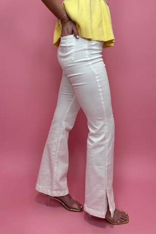 Snow White HW Side Slit Slim Boot Jeans
