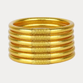 BuDhaGirl Gold All Weather Bangles-Set of 6