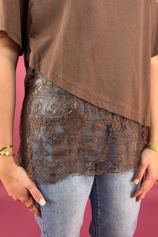The After Hours Lace Hem Top