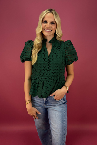 The Virelle Eyelet Top