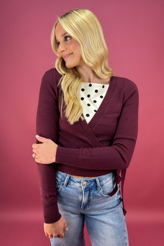 The Tied Intent Wrap Sweater