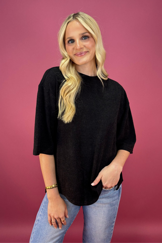 The Stillpoint Mock Neck Sweater Top