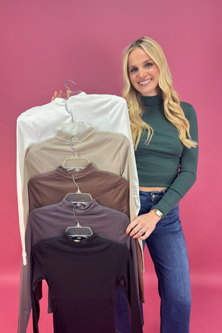 Obscura Mock Neck Knit Top