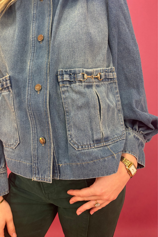 Gold Rush Ruffle Denim Jacket