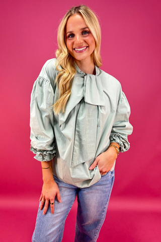 The Bow Clause Poplin Top