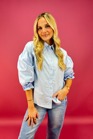 The Volume Dial Poplin Top