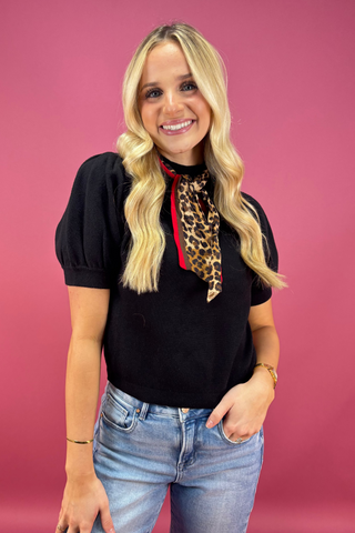 The Novelle Scarf Knit Top