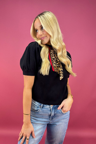 The Novelle Scarf Knit Top