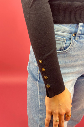 The Aureline Button-Cuff Sweater