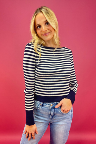 The Linear Drift Sweater Top