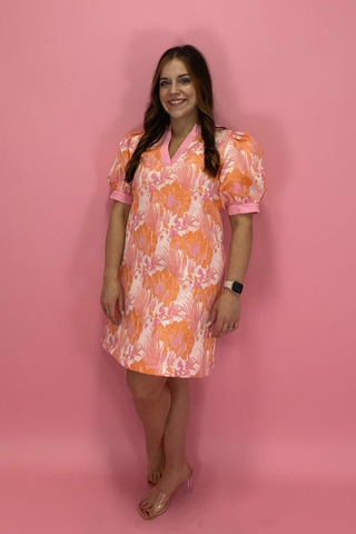 Sunset Bloom Shift Dress