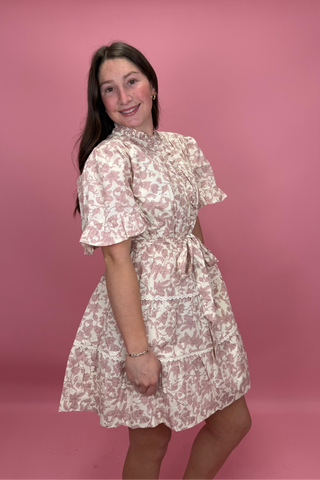 Vintage Blush Garden Dress