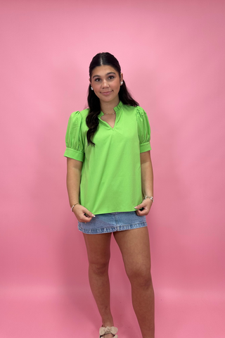 Pop of Joy Puff Sleeve Top
