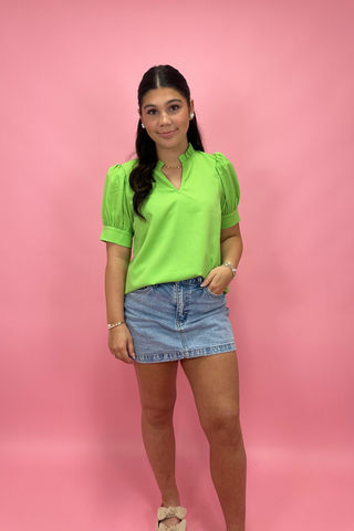 Pop of Joy Puff Sleeve Top