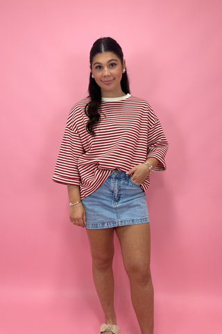 Dockside Cutie Striped Open Back Top