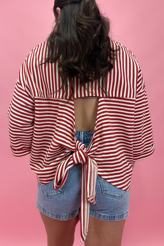 Dockside Cutie Striped Open Back Top