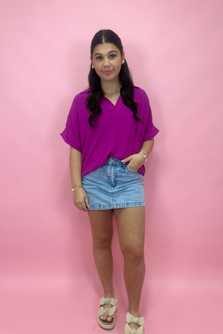 Sweet Sangria Magenta Top