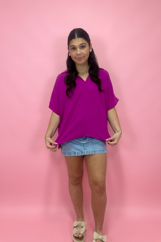 Sweet Sangria Magenta Top