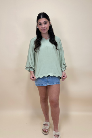 Willow Breeze Scalloped Top