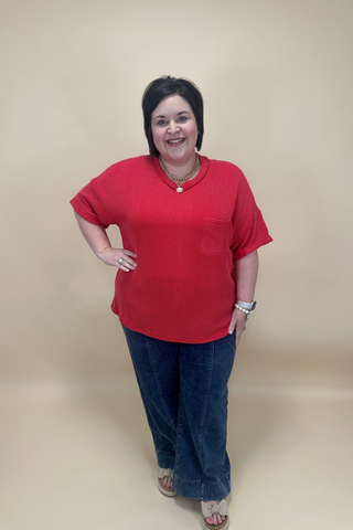 Bright Side Waffle Knit Top