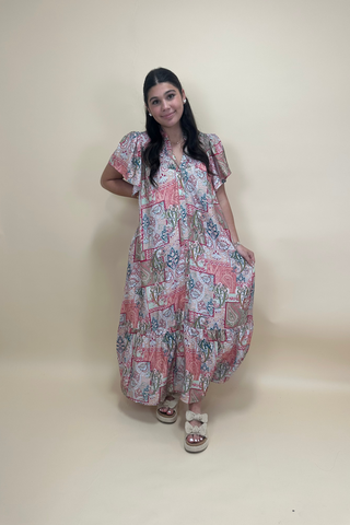 Paisley Garden Stroll Maxi Dress