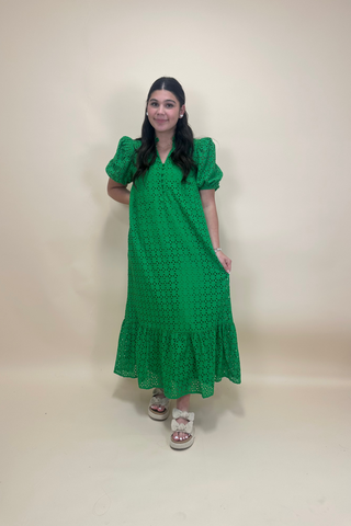 Emerald Garden Eyelet Pocket Maxi