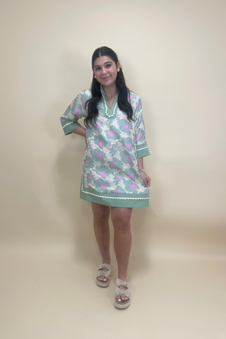 Sage Meadow Scallop Dress