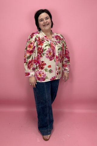 Rose Garden Ruffle Top