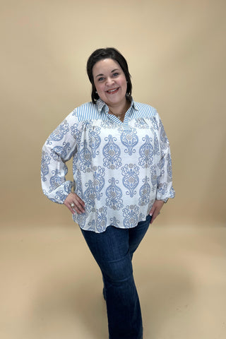 Coastal Breeze Patterned Top