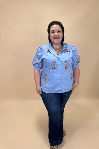 Bluebell Garden Charm Top