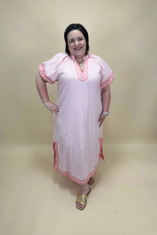 Blushing Garden Stroll Midi Dress