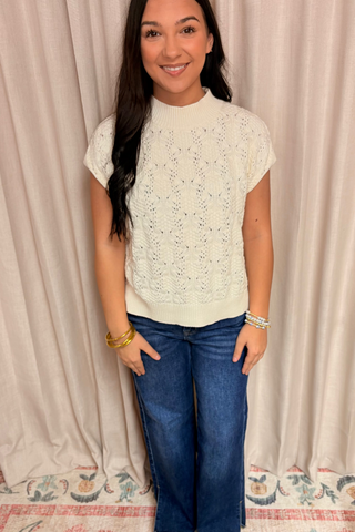 Southern Sweetheart Knit Mock Neck Sweater