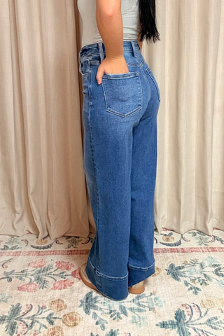 Trey HR Ankle Wide Trouser Jean