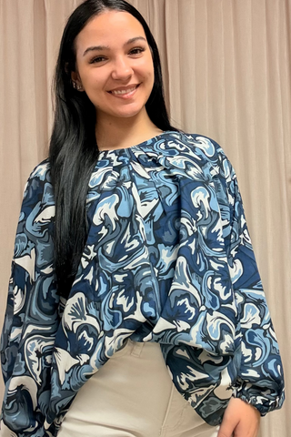 Sugar and Smoke Printed Dolman Sleeve Blouse Top