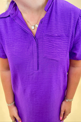 Purple Reign Shirt Dress