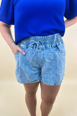 Blue Skies Drawstring Shorts