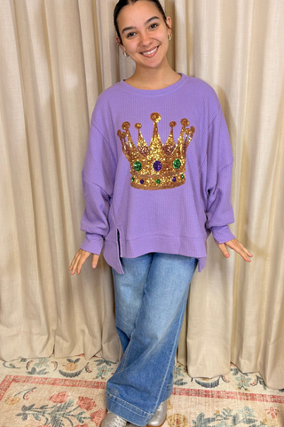 King of Carnival Waffle Knit Top