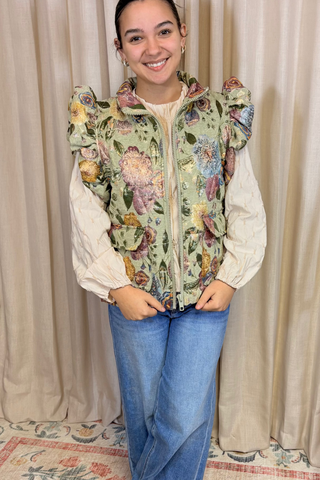 The Garden Tea Party Quilted Vest
