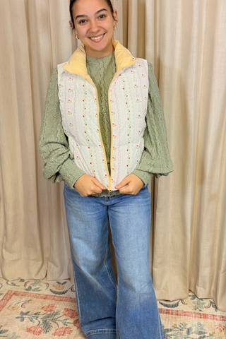 The Sweet Strawberry Puff Vest