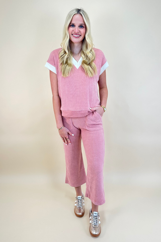 The Mauve Moment Ribbed Set