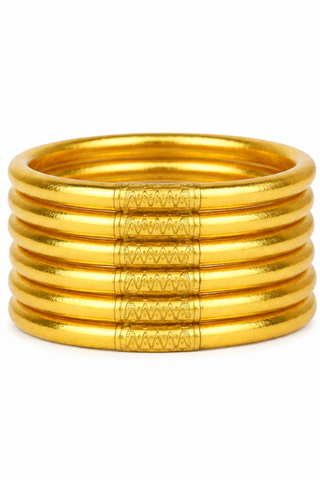 BuDhaGirl Gold All Weather Bangles-Set of 6