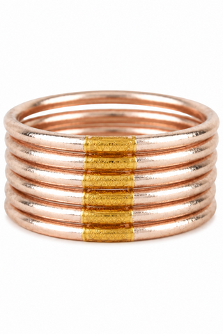 BuDhaGirl Champagne All Weather Bangles-Set of 6