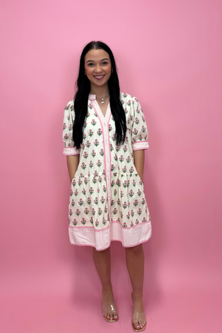 Petal Parade Button-Down Dress
