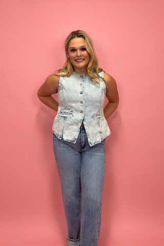 The Blue Jean Babe Denim Vest