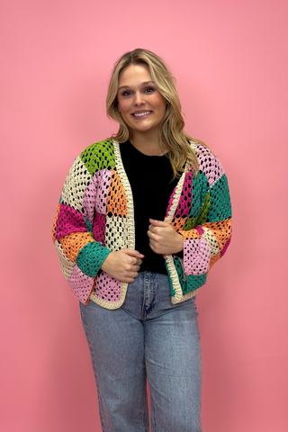 The Color Me Cozy Crochet Cardigan